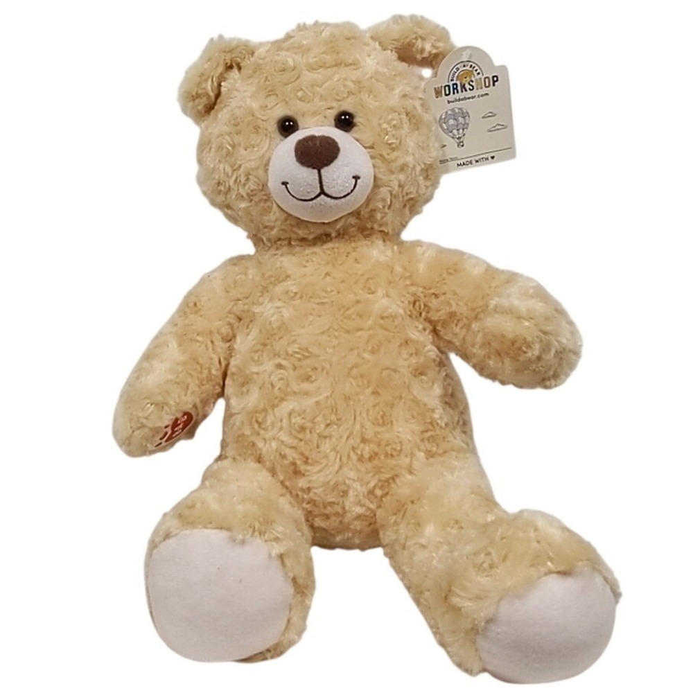 Build-A-Bear Workshop Happy Hugs IV Teddy Bear Tan Swirl Plush New with Tags NWT - Picture 8 of 8